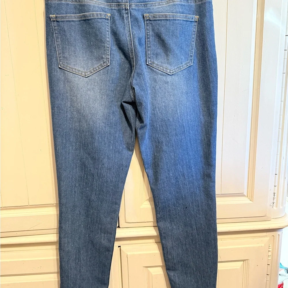 VENUS Floral Embroidered Skinny Jeans - Blue - Picture 4 of 4